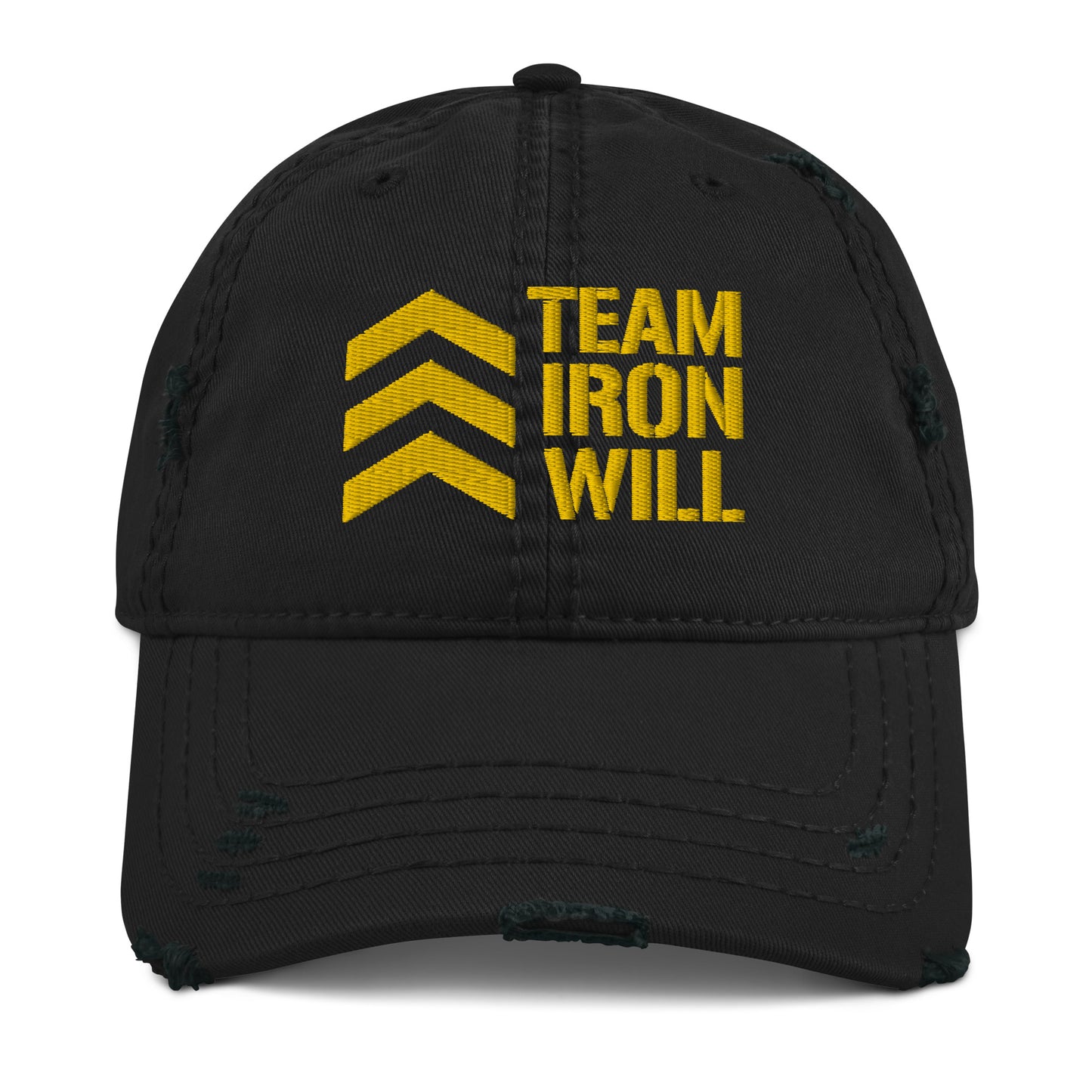 "Team Iron Will" Distressed Hat (Gold Logo)