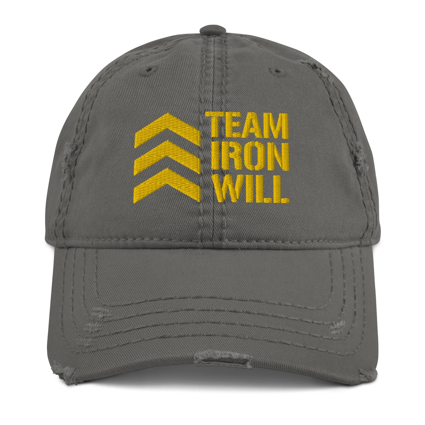 "Team Iron Will" Distressed Hat (Gold Logo)