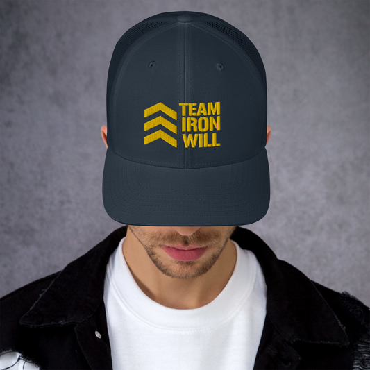 "Team Iron Will" Trucker Cap (Down Syndrome Awareness Colors)