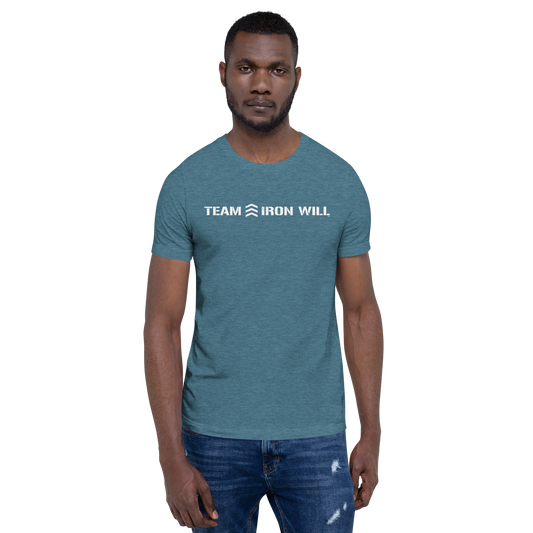 "Team Iron Will" Unisex t-shirt (Stretch Art - White)