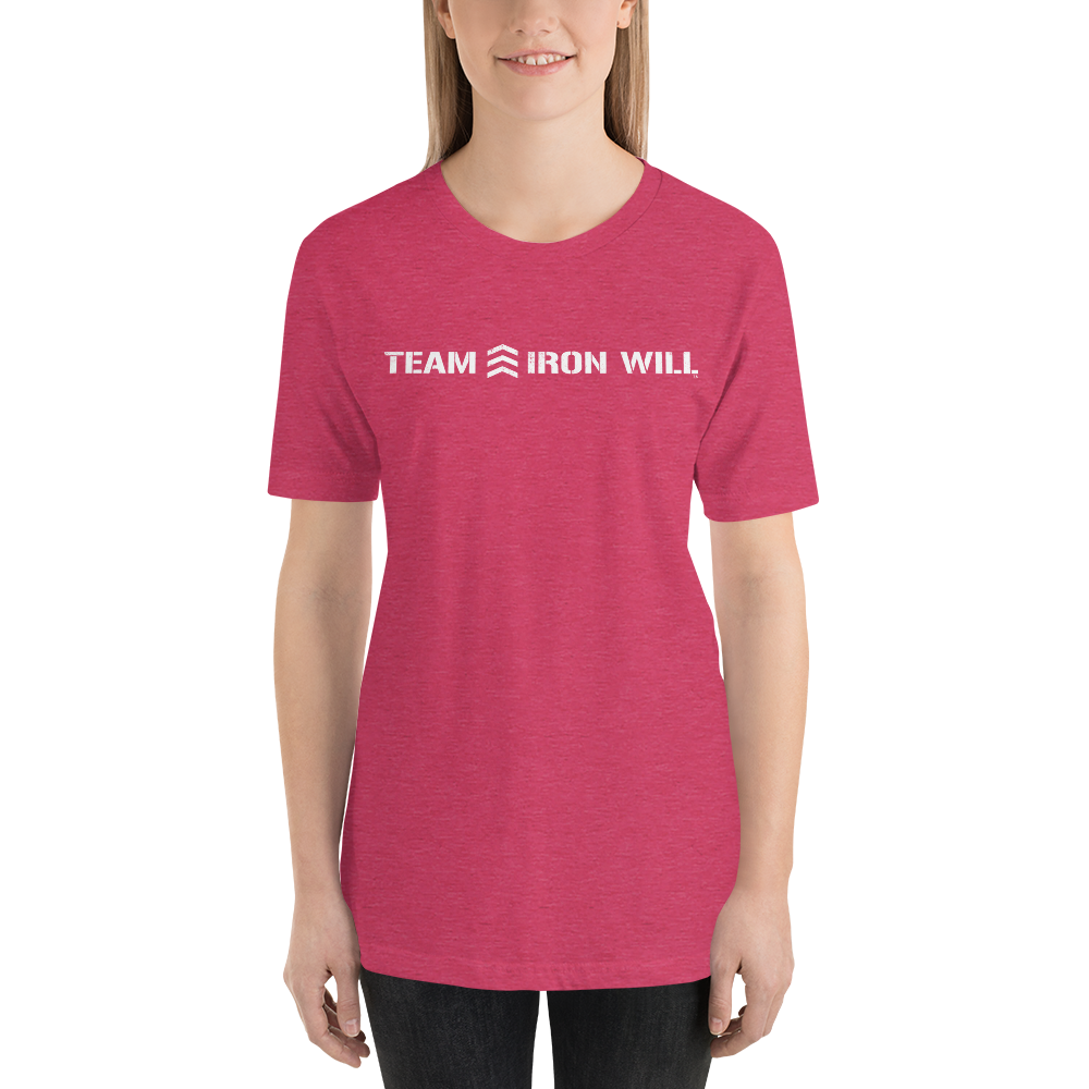 "Team Iron Will" Unisex t-shirt (Stretch Art - White)