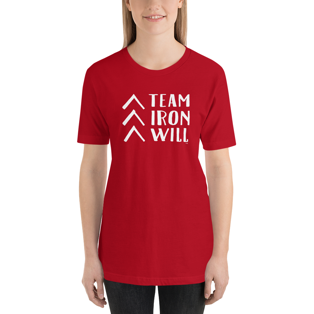 "Team Iron Will" Unisex t-shirt (Block Art - White)